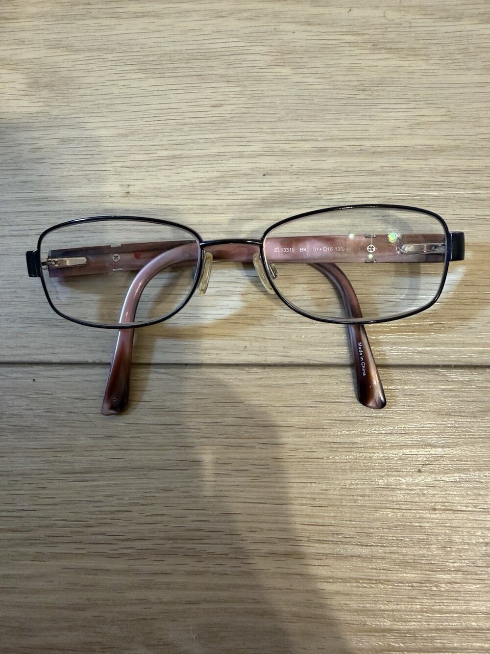 ELLE EL13319 BURGUNDY AUTHENTIC DESIGNER FRAMES EYEGLASSES 51-16